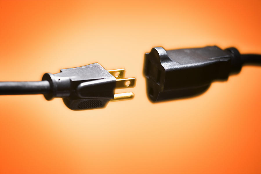 Three pin plug Photograph by Photodisc