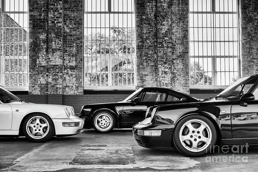 Three Porsche Cars Photograph by Tim Gainey