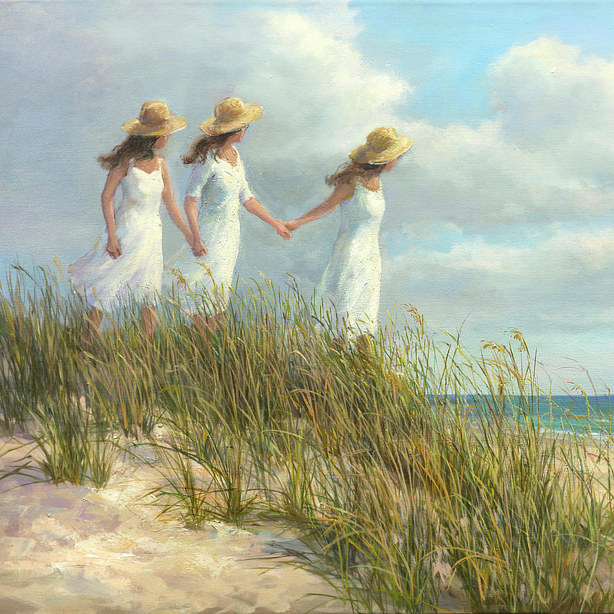 Three Sisters Painting - Three sisters  by Laurie Snow Hein