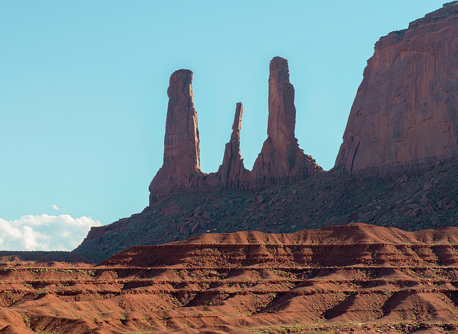Three Sisters - Monument Valley Photograph by Loree Johnson