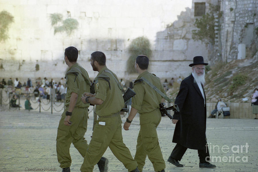 Three Soldiers and A Rabbi  Photograph by Constance Woods