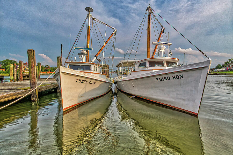 Three Sons, Third Son Deadrise Boats Photograph by Jerry Gammon