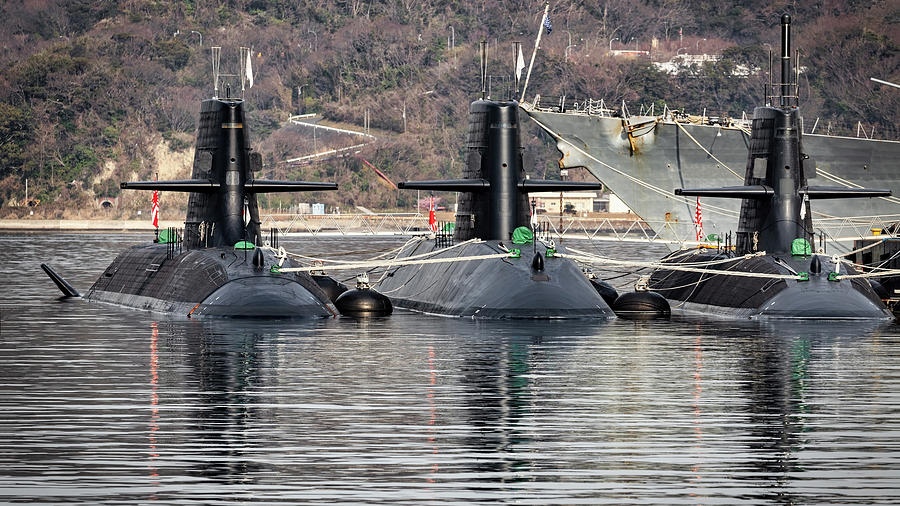 Three Subs Photograph by Bill Chizek