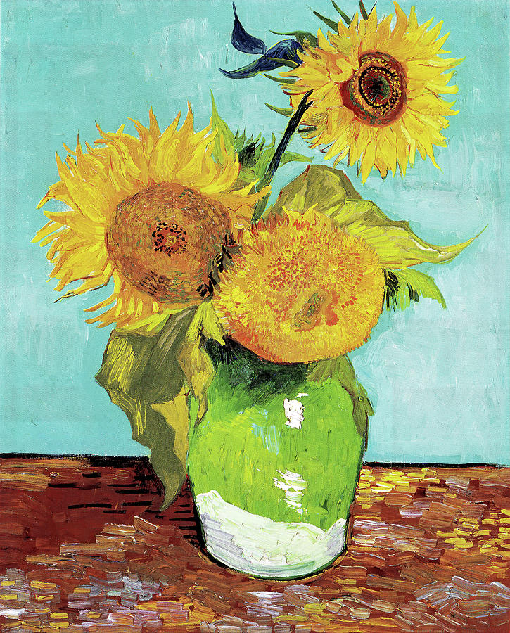 Three Sunflowers Painting
