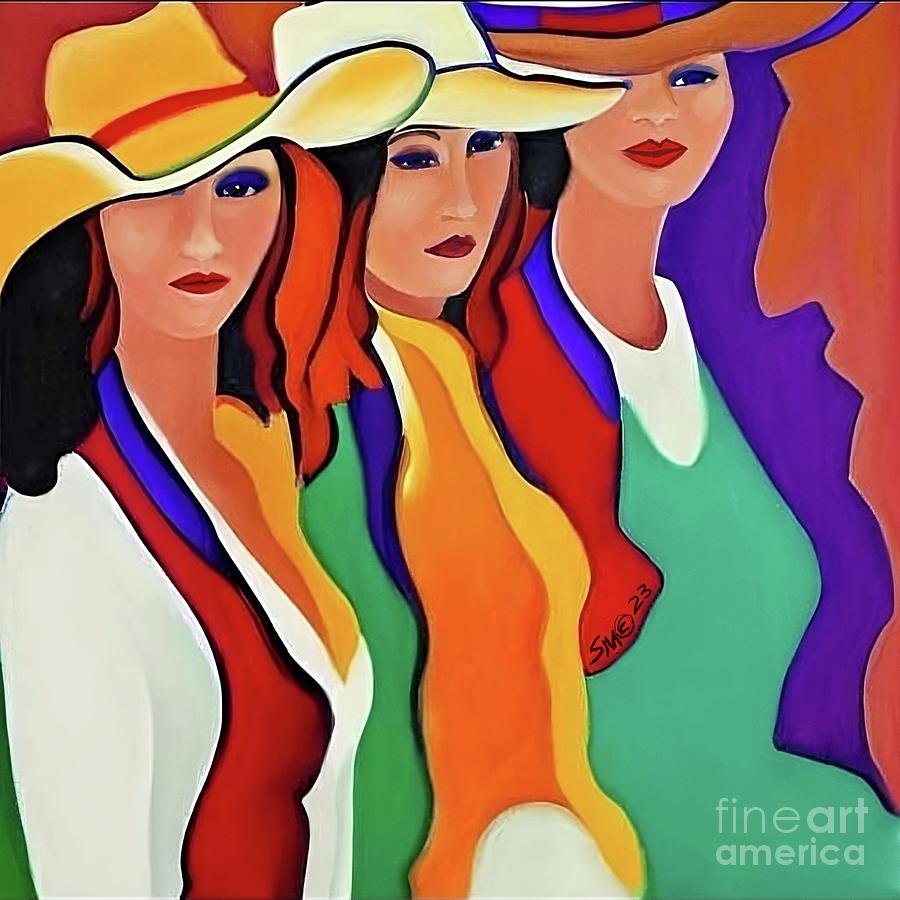 Three Texas Ladies Digital Art by Stacey Mayer