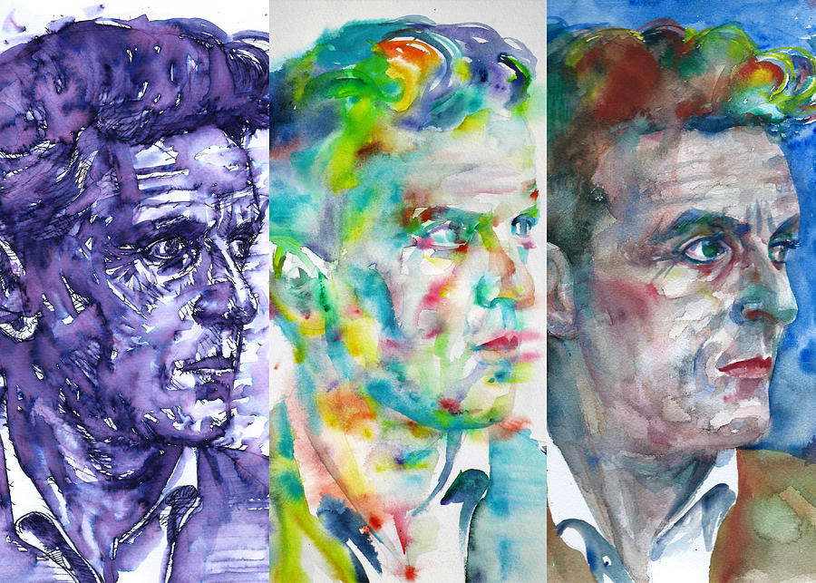 Three Times Ludwig Wittgenstein .1 Painting by Fabrizio Cassetta