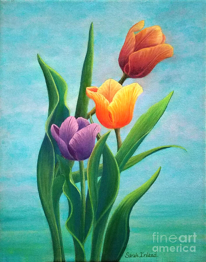 Tulip Painting - Tulips on My Mind by Sarah Irland