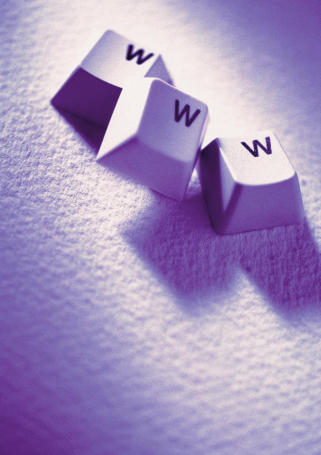 Three W computer keys, representing the world wide web. Photograph by Laurent Hamels