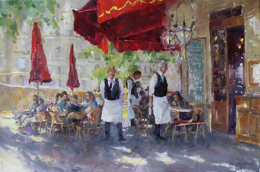 Three Waiters Painting by Brent Jensen - Fine Art America