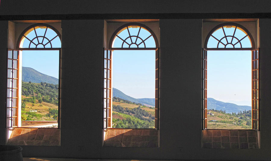Three Windows, Centro Del Arte, San Agustin, Mexico Photograph by Lorena Cassady