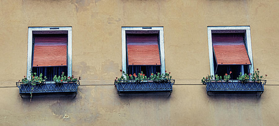 Three Windows In Venice Photograph by Gary Slawsky