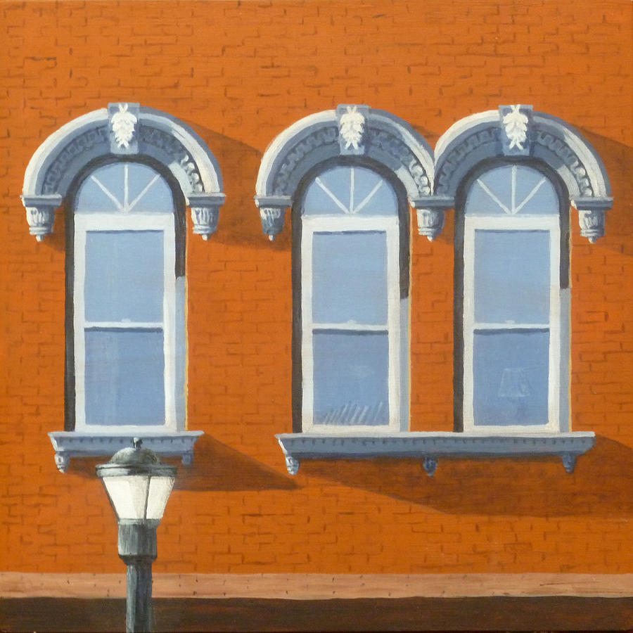 Three Windows on Warren Street Painting by Peter Keitel