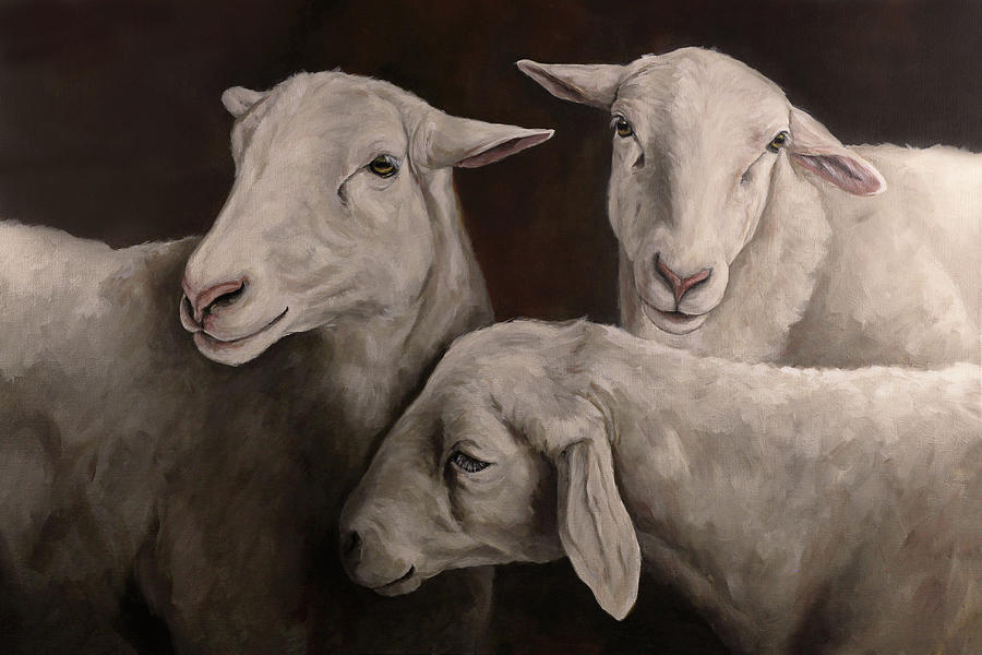 Threes Company Painting by Joan Frimberger
