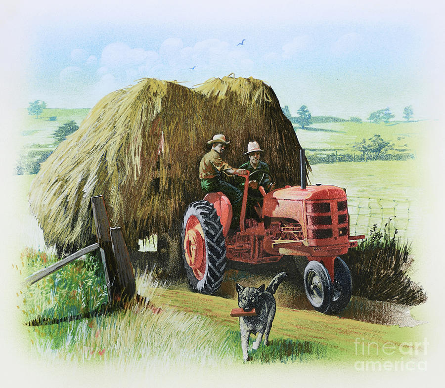 Threshing On The Farm Painting by Jim Butcher