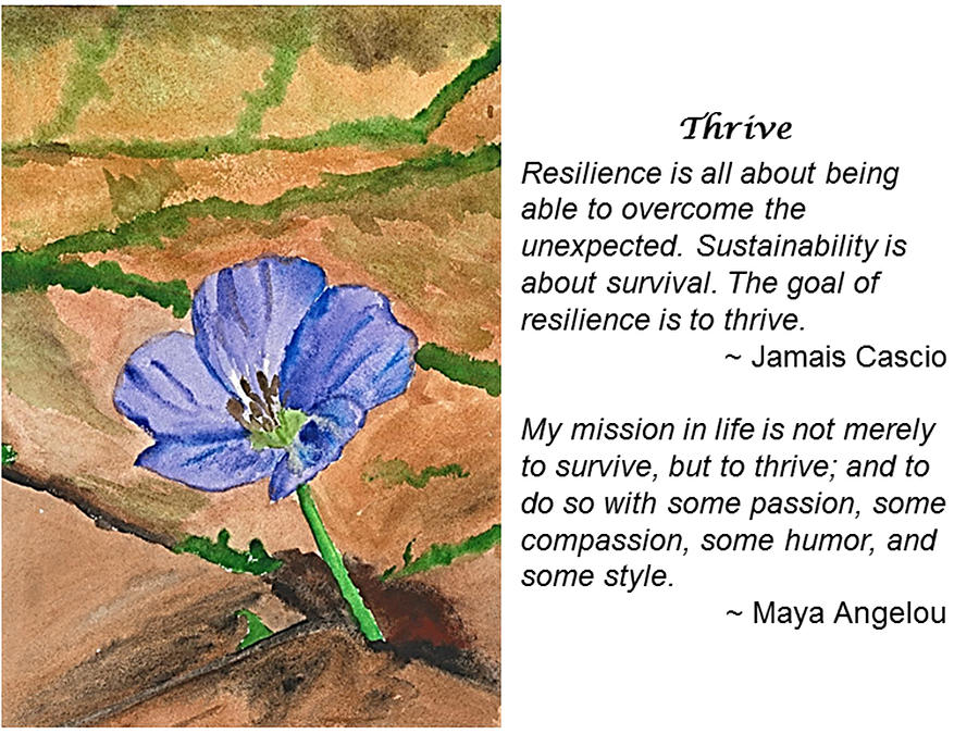 Thrive with Inspirational Quote Painting by Diane Chinn