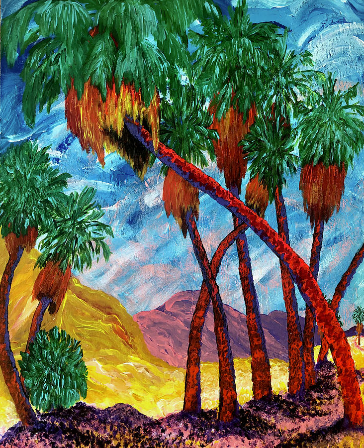 Thriving in the heat. Palm Springs, California. Painting by ArtStudio Mateo