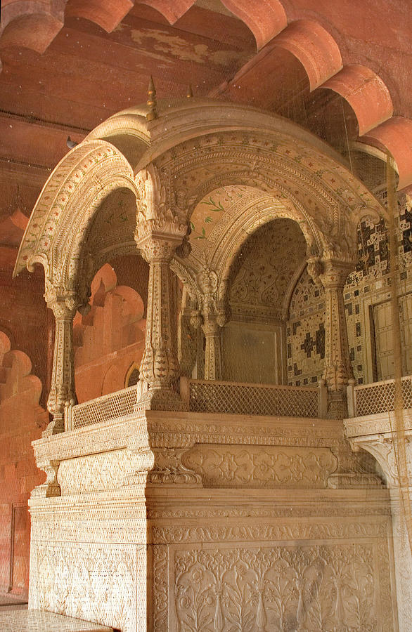 Throne Mughal Emperor Red Fort Delhi India Photograph by William Perry ...