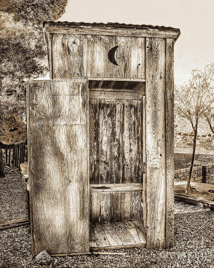 Throne Room, Sepia, Outhouse Photograph by Don Schimmel