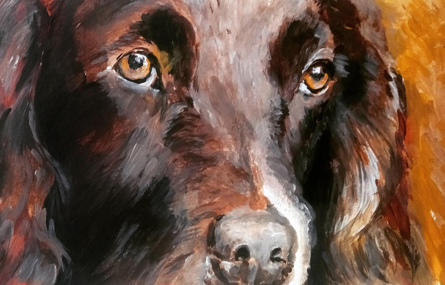 Through the eyes of a dog Painting by Sophia Gaki Artworks