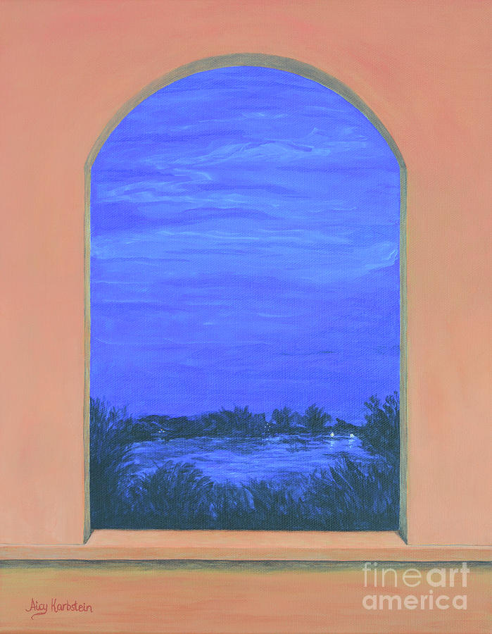 Through The Open Window Painting by Aicy Karbstein