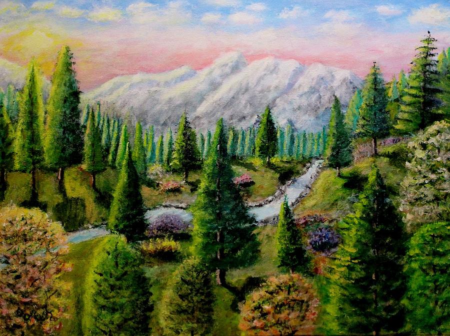   Through The Valley Painting by Gregory Dorosh