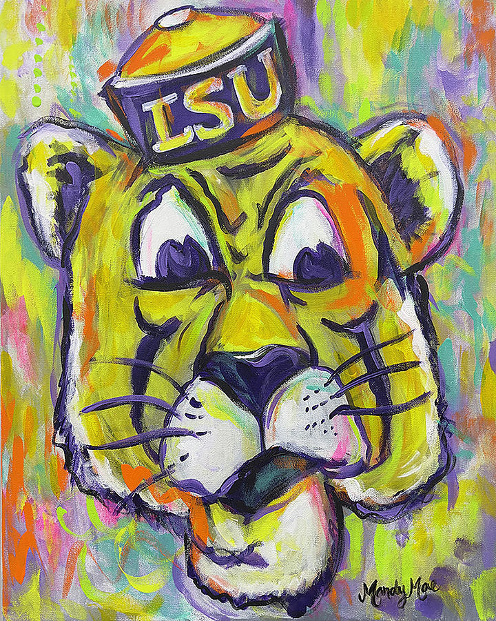 Throwback Lsu Painting by Mandy Mae - Fine Art America