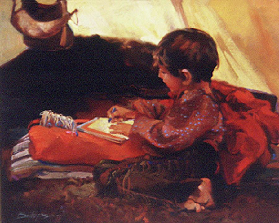 Thru a Childs Eyes Painting by Elizabeth - Betty Jean Billups