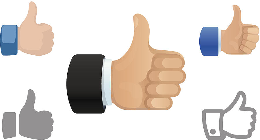 Thumbs Up icons Drawing by Lushik