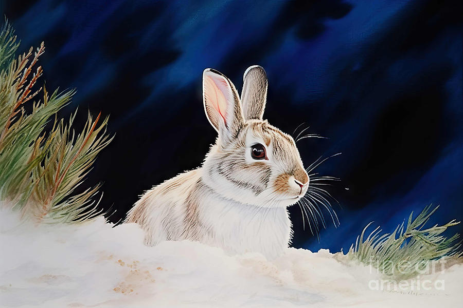 Winter Painting - Thumper by N Akkash