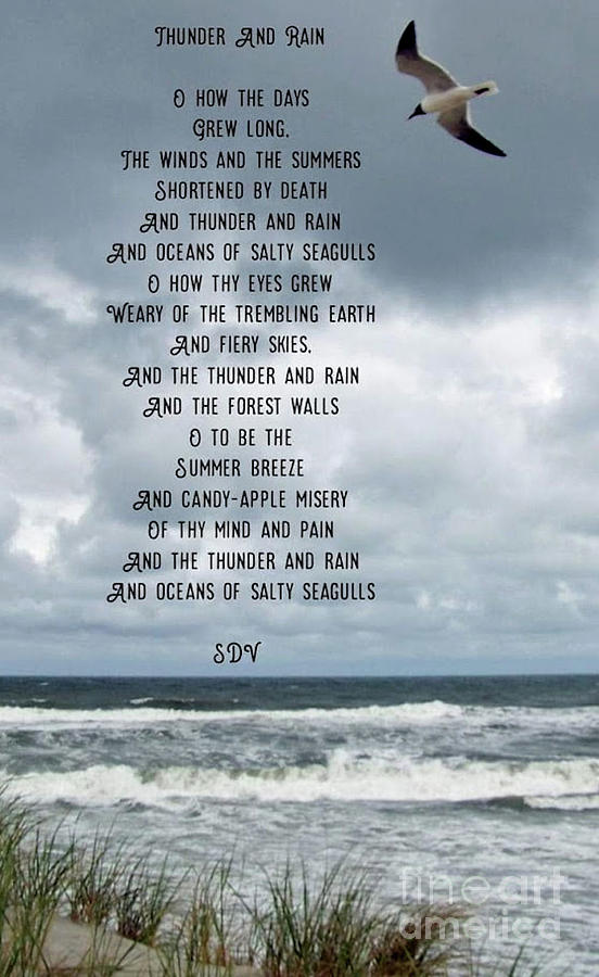 Thunder And Rain - Poetry By Scott D Van Osdol Digital Art by Scott D ...