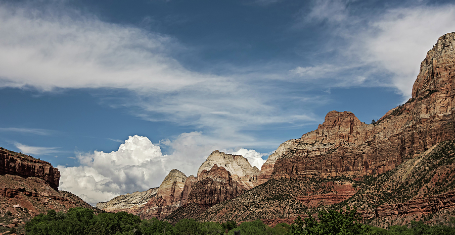Thunder in Zion Canyon Photograph by Loree Johnson