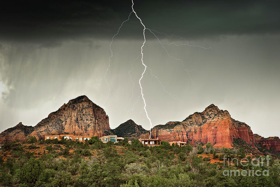 Thunder Mountain Lightning 1110 Photograph by Kenneth Johnson