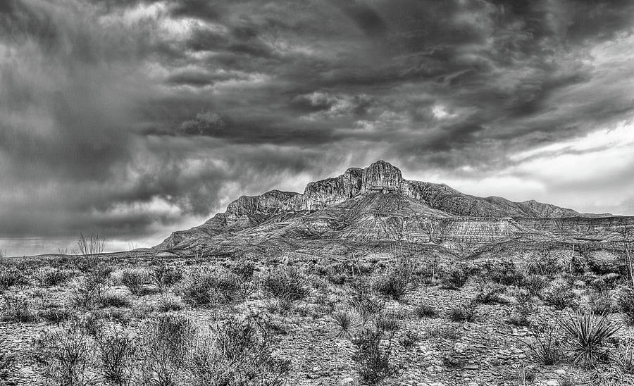 Thunder over Guadalupe Black and White Photograph by JC Findley