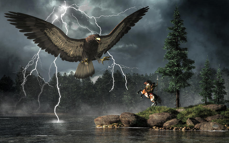 Thunderbird Digital Art by Daniel Eskridge