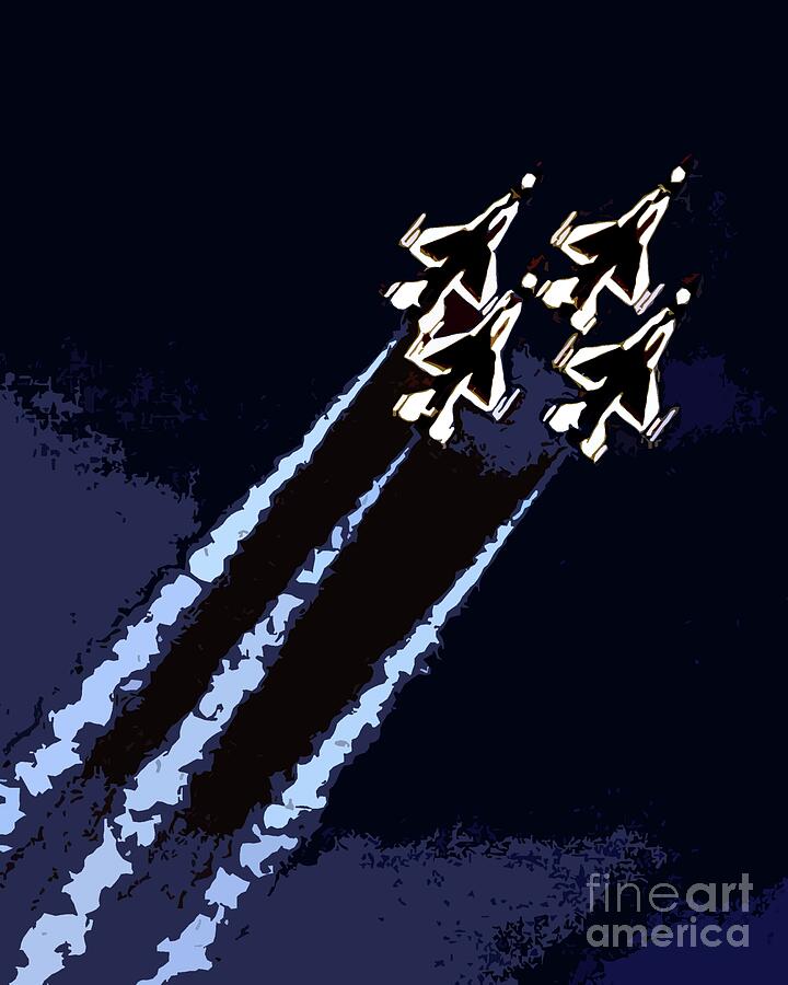Thunderbirds Aim High Abstract Photograph by Barbie Corbett-Newmin