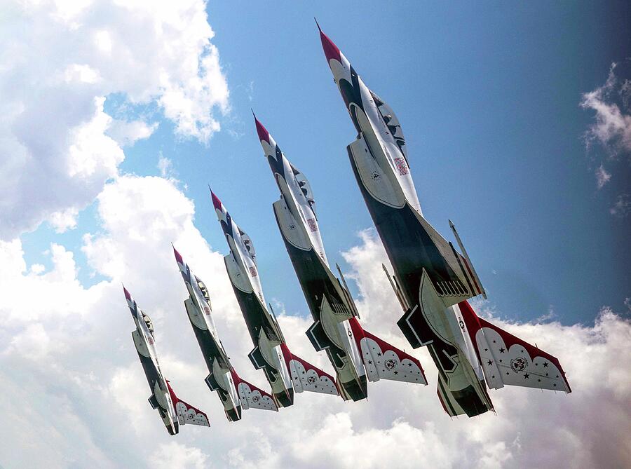 Thunderbirds at Cocoa Beach Florida Photograph by Lawrence Christopher