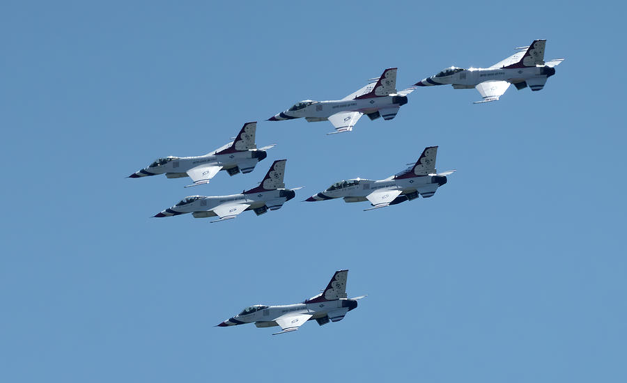Thunderbirds Formation Flying Photograph by Jack Nevitt