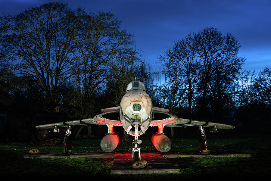 Republic F-84f Thunderstreak Photograph - Thunderflash At Sunset by Kris Christiaens Republic F-84f Thunderstreak Photograph - Thunderflash At Sunset by Kris Christiaens