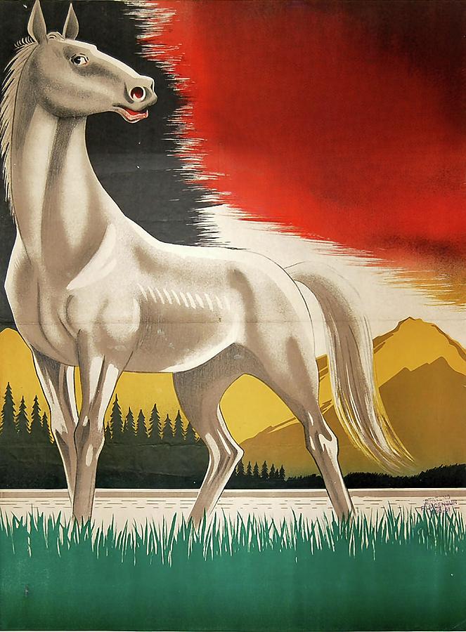 Vintage Painting - Thunderhead Son of Flicka, 1945, movie poster painting by Movie World Posters