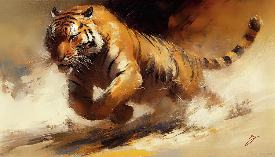 Wildlife Painting - Thundering Fury by Greg Collins