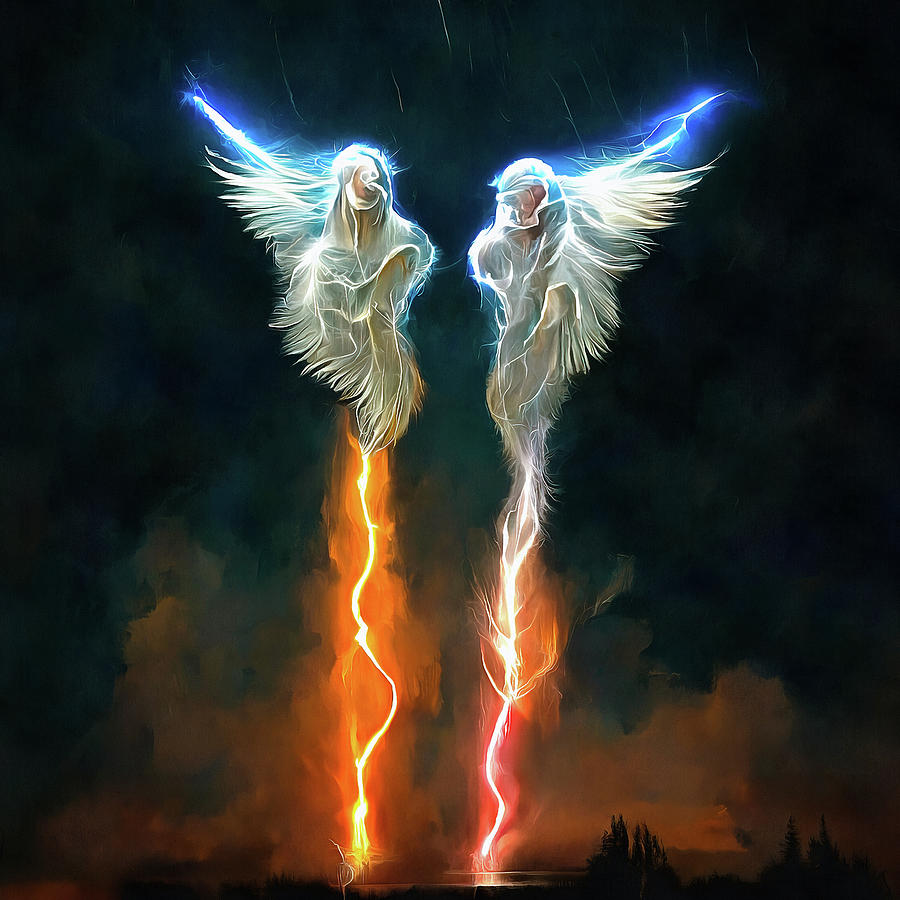 Thunderstorm Angels 01 Digital Art by Matthias Hauser
