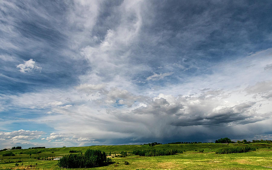 Spring Photograph - Thunderstorm on the Canadian Prairies by Phil And Karen Rispin