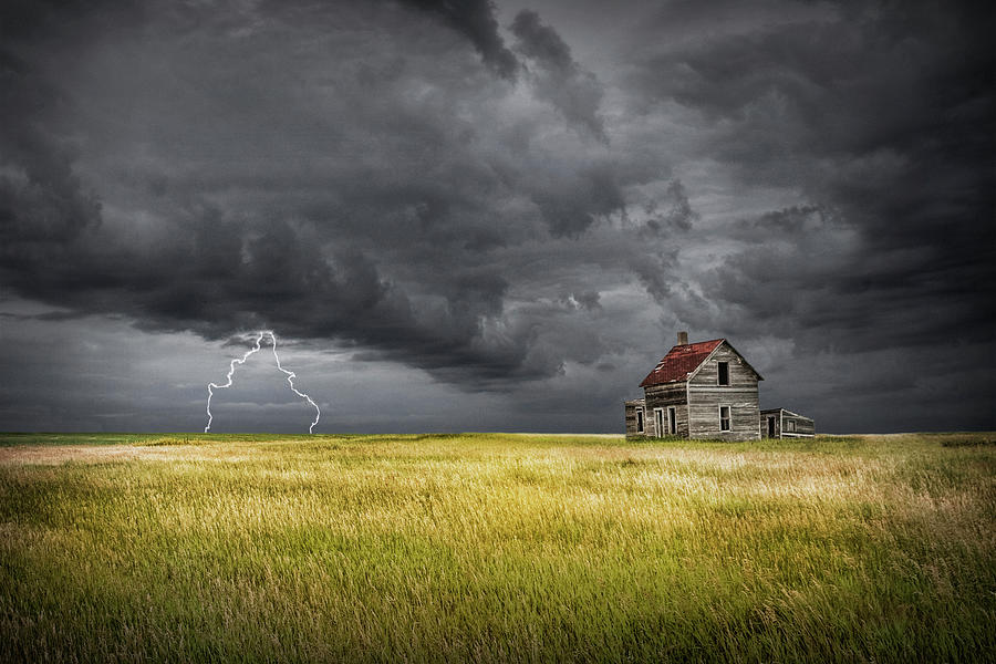 Thunderstorm on the Prairie Photograph by Randall Nyhof