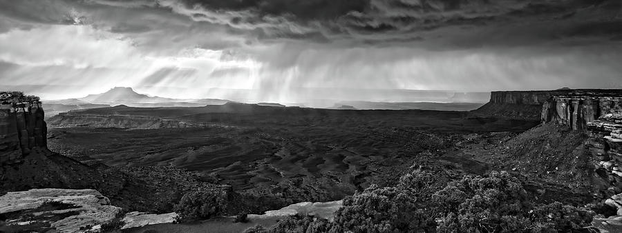 Thunderstorm over Grand View Point Overlook in canyonlands Photograph by Jean-Luc Farges
