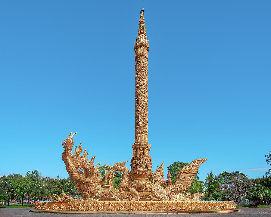 Thung Si Muang Park Giant Candle or Merit Sculpture DTHU1055 Photograph by Gerry Gantt