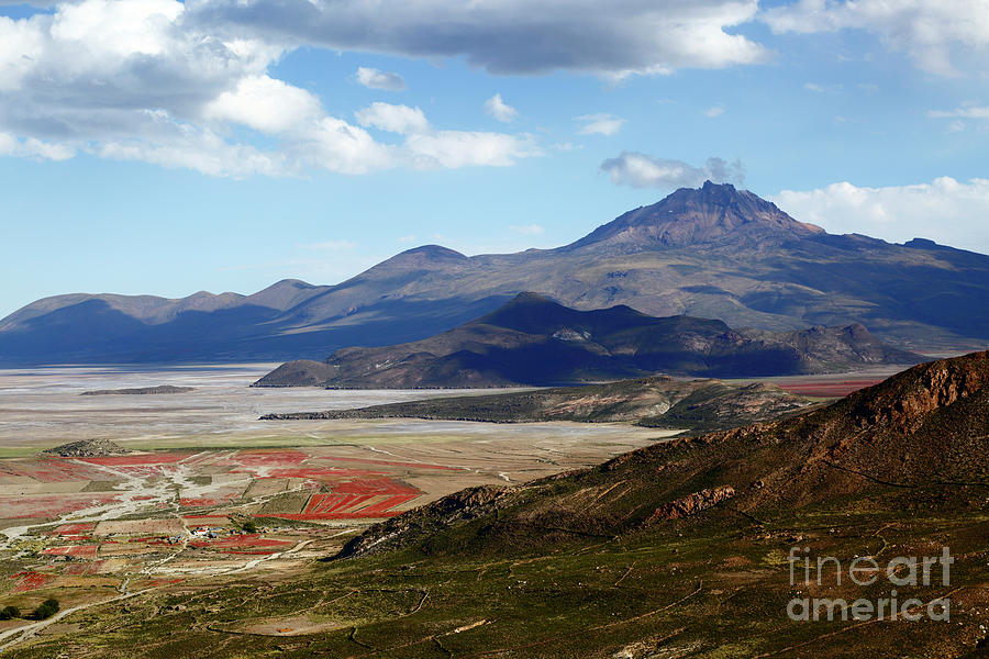 Thunupa Volcano and Salar de Uyuni from the North Bolivia Photograph by James Brunker