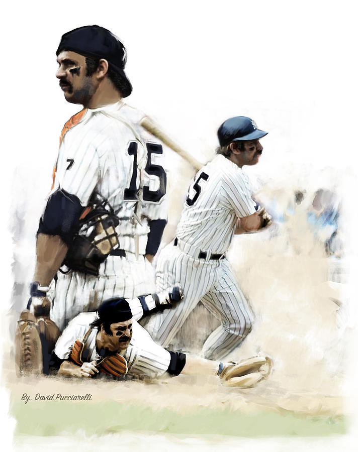 Thurman Munson TRUE GRIT Painting by Iconic Images Art Gallery