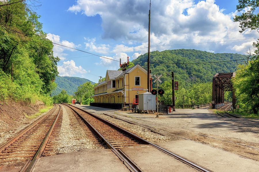 Thurmond Depot and Southside Junction Railroad Bridge - Thurmond Photograph by Susan Rissi Tregoning