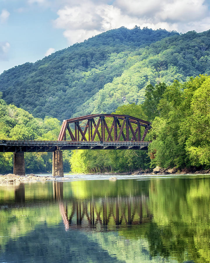 Thurmond Railroad Bridge Reflection - New River Gorge Photograph by Susan Rissi Tregoning Thurmond Railroad Bridge Reflection - New River Gorge Photograph by Susan Rissi Tregoning