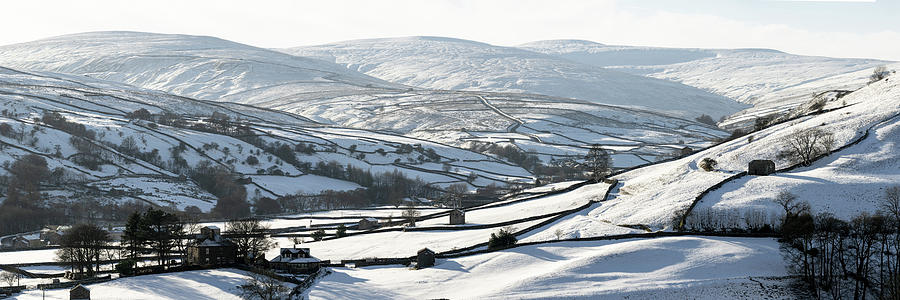 Thwaite in winter Swaledale Yorkshire Dales black and white Photograph by Sonny Ryse